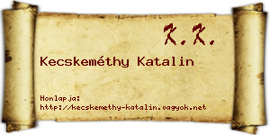 Kecskeméthy Katalin névjegykártya