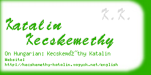 katalin kecskemethy business card